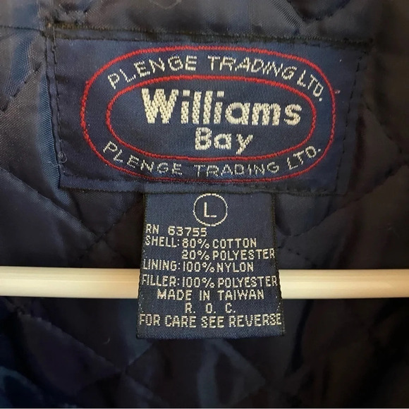 Vintage 90s Flannel Shirt Jacket Mens Size Large Quilted Oversized Shacket Red - Picture 7 of 10